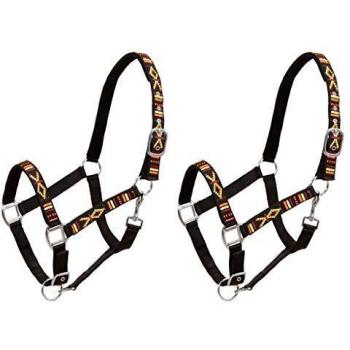 Schwarzes Stallhalfter 2X von VidaXL – Nylon-Pferdehalterung