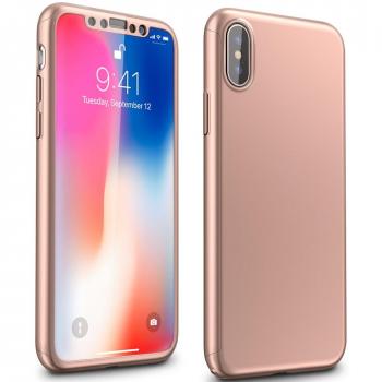 IPhone X Hülle HOOGOOD Stoßfest Kratzsicher Pink