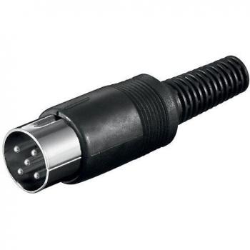 Connecteur DIN 5 broches 360° en plastique noir