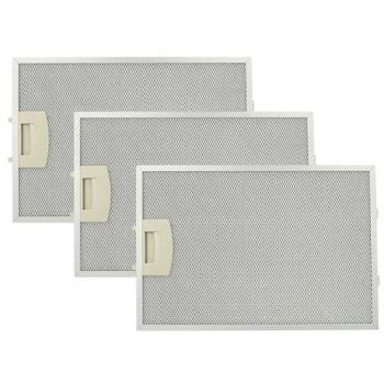 Vhbw 3‑Piece Metal Grease Filter Set for Siemens Extractor Fans (LC75955/01-04, LC85950/01)