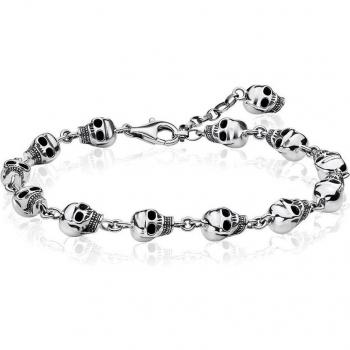 Heartbreaker Silver Skull Bracelet