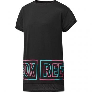 Reebok Damen T-Shirt Kurzarm Schwarz