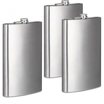 Flachmann XXL Edelstahl 3er Pack