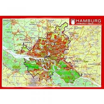 Reliefpostkarte Hamburg
