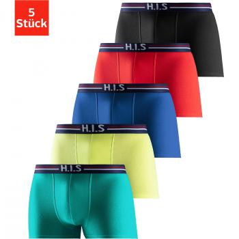 HIS Boxer Herren Striped Shorts – 5‑Pack – Baumwolle/Elasthan