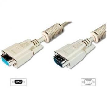 Equip VGA Verlängerungskabel 3+7 HDB15, AWG30, 15m, Schwarz