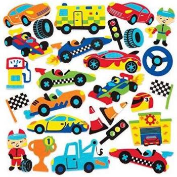 Pit Stop Foam Decal Set – 120 Pieces