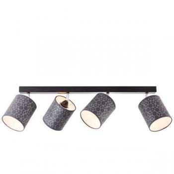 Plafonnier 4 flammes BRILLIANT Galance noir