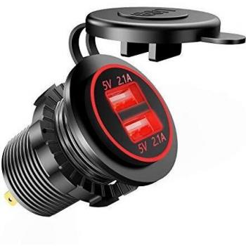 Cargador de Coche TurnRaise 4.2A USB Negro