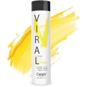 Viral Extreme Yellow Semi-Permanent Colorwash Shampoo 244ml by Celeb Luxury