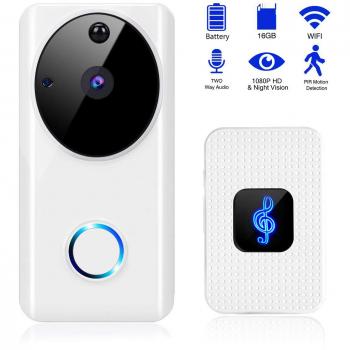 Wireless Security Doorbell with PIR Motion Sensor
