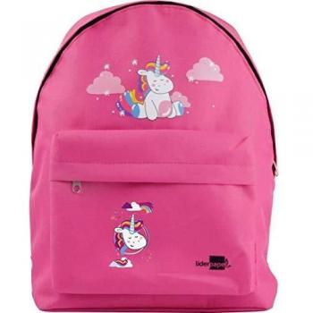Cartera escolar liderpapel mochila unicornio color rosa 380x280x120mm 6159-ME08