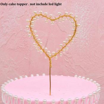 Glowing Heart Cake Decoration for Parties