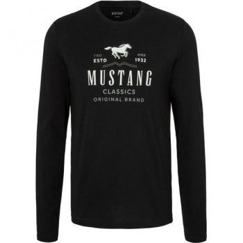 MUSTANG Langarmshirt Adrian in Schwarz