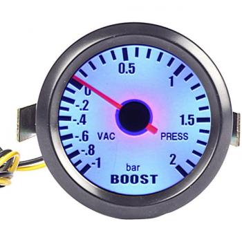 Carcasa negra para reloj de automóvil de 52 mm con barra de puntero Turbo Boost