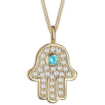 Elli Collierkettchen »Hamsa Hand der Fatima Zirkonia 925 Silber«
