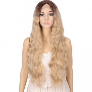 MANWEI Black Heat-Resistant Lace Front Wig