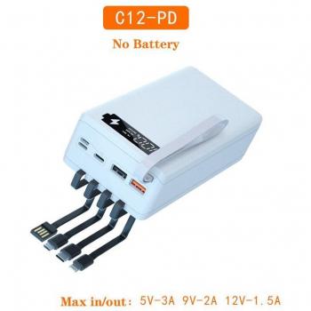 Chargeur Externe 5W USB 12x18650 – Module Sans Fil à 4 Lignes