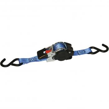 Cinghia di fissaggio automatica con riavvolgitore e gancio a S, 1,8 m, 25 mm, 600 kg