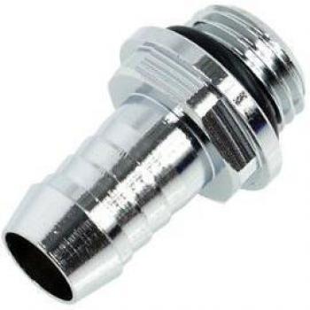 Alphacool HF 10 mm (3/8″) Conector Manguera G1/4 con Junta Tórica FatBoy, Acabado Cromado
