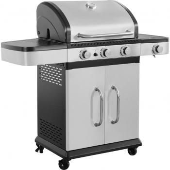 Barbecue da giardino a gas Cosma Davis 3 fuochi + 1 in acciaio inox