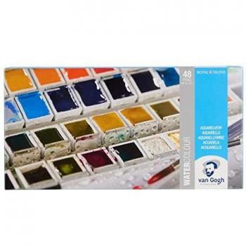 ROYAL TALENS Aquarellfarbe Van Gogh, 48er Set im Metall Etui