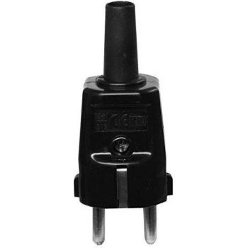 PROTEKT Schutzkontaktstecker schwarz