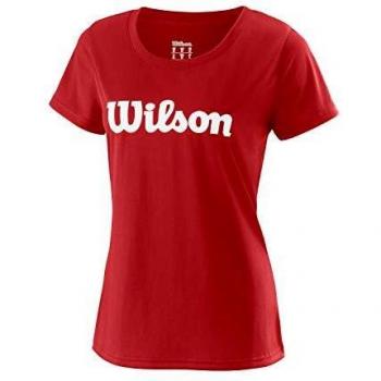 Wilson W Uwii Skript Tech Tee T-Shirt in Rot für Frauen