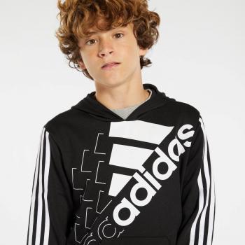 Felpa Nera con Cappuccio per Bambini Adidas Taglia 14