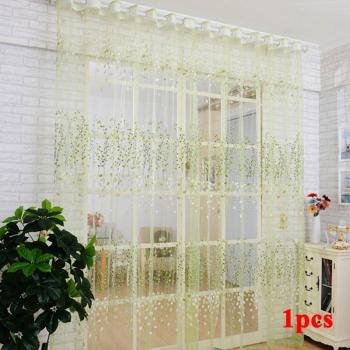 Rideau transparent en Voile Floral pour chambre d'enfants