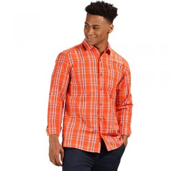 Herren Langarmshirt Regatta Mindano II LS Orange XXL 2019