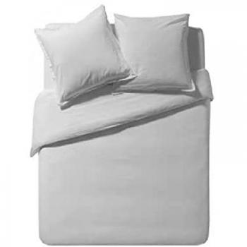 Housse de Drap Coton Lavé Gris Mastic – Soft Line France