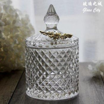 Boîte cosmétique en verre avec couvercle anti-poussière