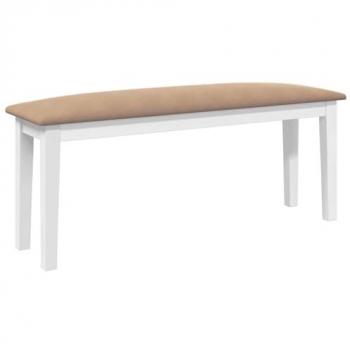 Banc Élégant 110 cm en Bois Blanc