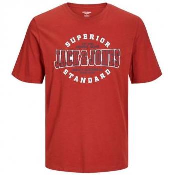 Camiseta Roja Jack & Jones con Logotipo para Hombre