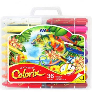 Colección de Crayones AMOS CRX5 – 12 Tonos Vibrantes para Pequeños Artistas