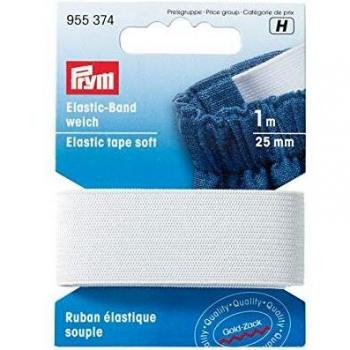 Prym Élastique Souple 25mm Blanc