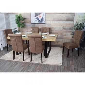 Lot de 6 chaises Chesterfield ii tissu/textile marron