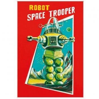 Verbotener Planet Roboter Space Trooper Druck 40cm x grün/rot