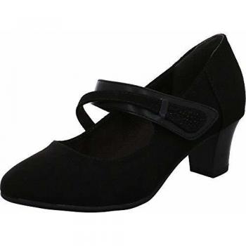 Jana Softline Damen Slipper 8-8-24464-24, Schwarz, 40 EU