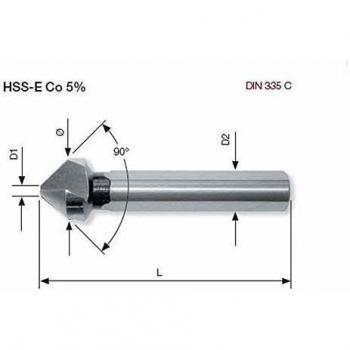 Fresa a Doppio Funzionamento HSS Co5 20,5 mm (Sbav. + Inc.)