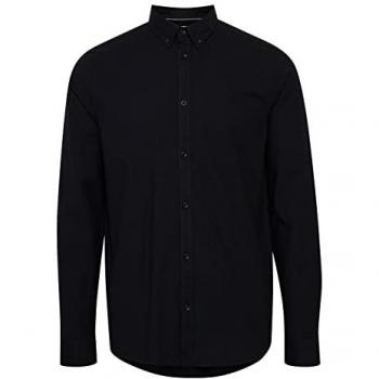 Herren Hemd Solid Val Schwarz (S)