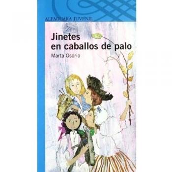 Jinetes en caballos de palo