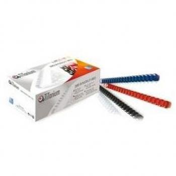50 DORSI PLASTICI 21 ANELLI 32MM BLU TiTanium