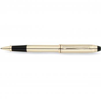 Cross Townsend Schreibgerät (M, schwarz, Luxus Geschenkbox) 10-Karat Walzgold