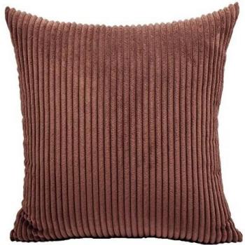 Feileah Rustic Strip Corduroy Cushion Cover