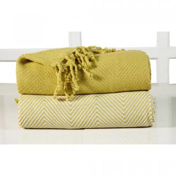 Set Cortina EHC Giallo Chevron 2 Coperte