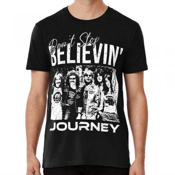 T‑shirt Sombre « Journey – Band Don’t Stop Believin' » (Texture Grunge)