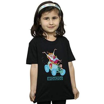 Cinderella & Vanellope Kids T-Shirt – Black, Size 5-6