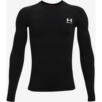 Under Armour HeatGear Boy's Long Sleeve Base Layer, Black/White, Size 14-16